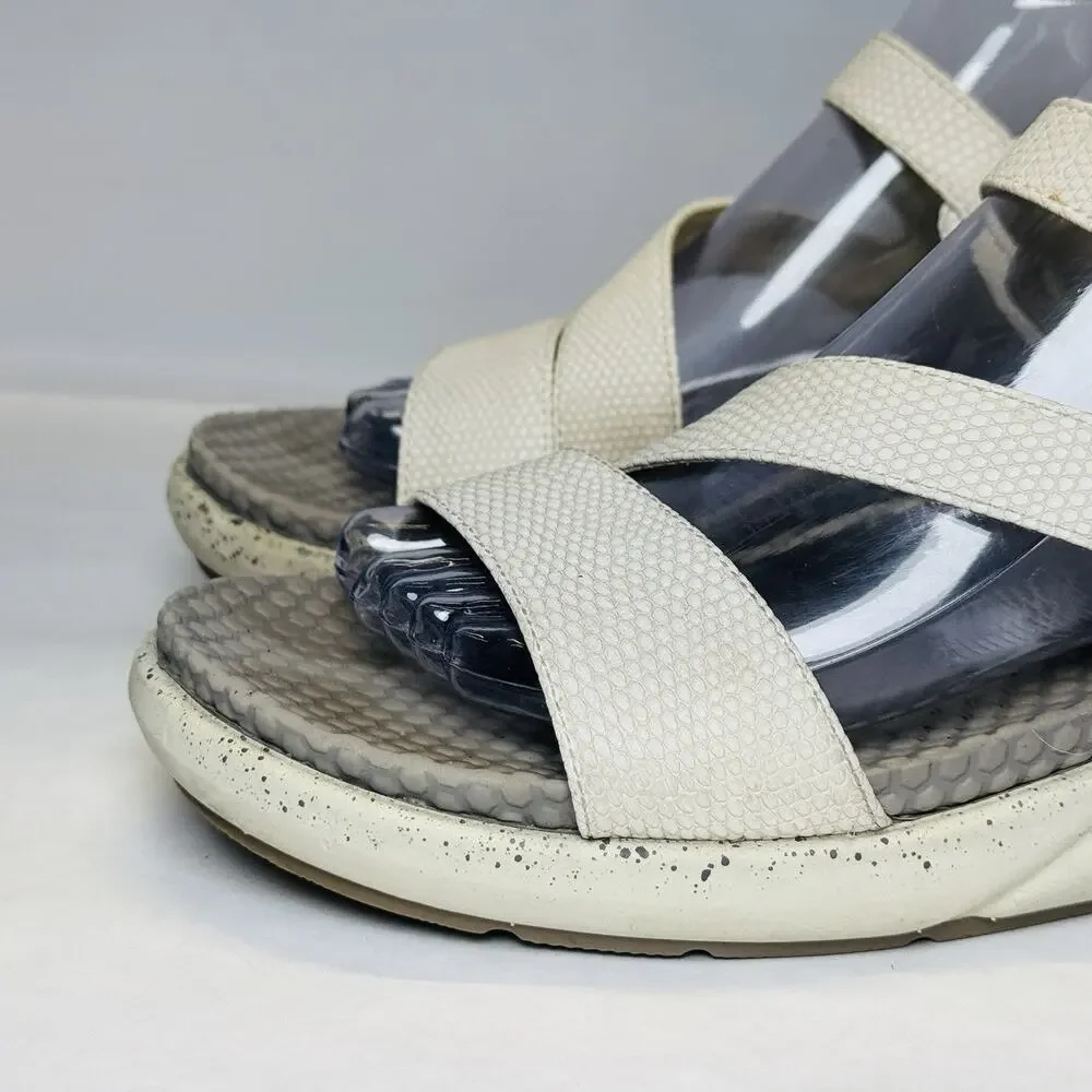 Baretraps Glena Sandals Women's Size 9.5 M White‎ Adjustable Ankle Strap Comfort